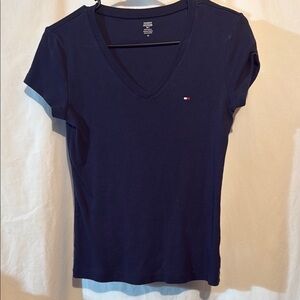 Tommy Hilfiger Women's Navy V-Neck Tee
